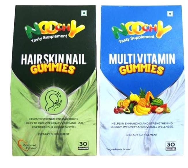 Noochy Hairskinnail and Multivitamin Gummies